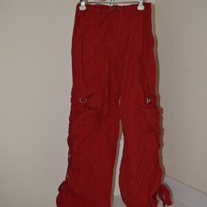 Urban Outfitters Red Parachute Cargo Pants - Size Small